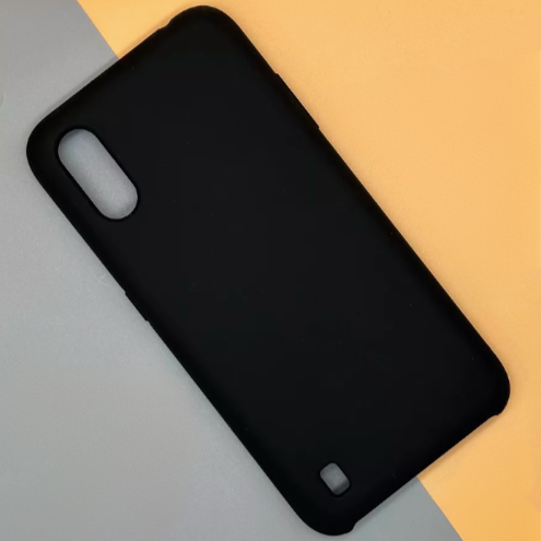 Чехол накладка силикон Silicone Cover Samsung Galaxy A01 черный аналог