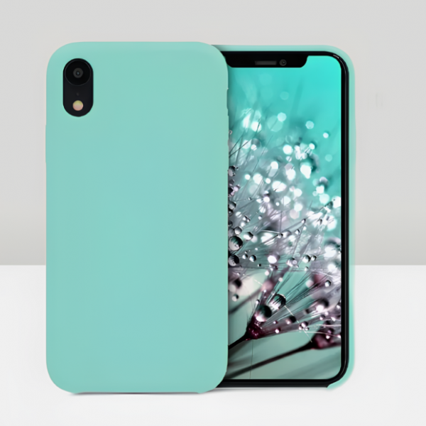 Чехол накладка силикон Silicone Case iPh XR бирюзовый аналог