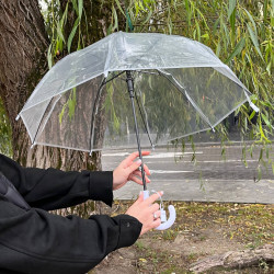 Зонт трость детский полуавтомат LB Panda Umbrella 108/921 Д66см прозрачный