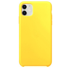Чехол накладка силикон Silicone Case iPh 11 желтый аналог