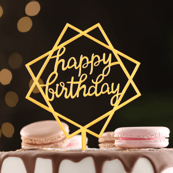 Топпер для торта Дарим Красиво Happy Birthday 7003900