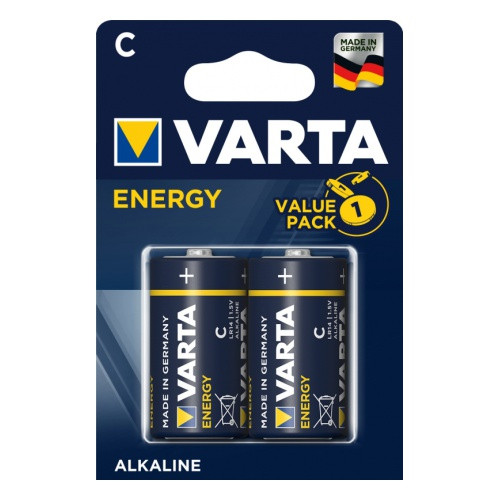 Батарейки Varta Energy LR14 C 2BL алкалиновые 2шт 4114