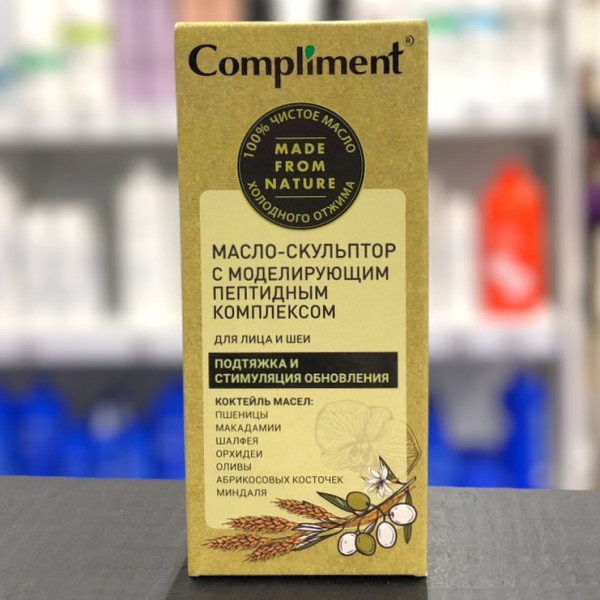 Масло для лица и шеи Compliment Made From Nature скульптор с коктейлем масел Стимулирующее 27мл 2860