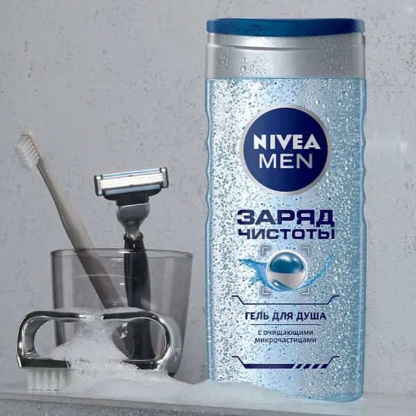 Гель для душа Nivea Men с очищающими минералами Заряд чистоты 250мл 781447
