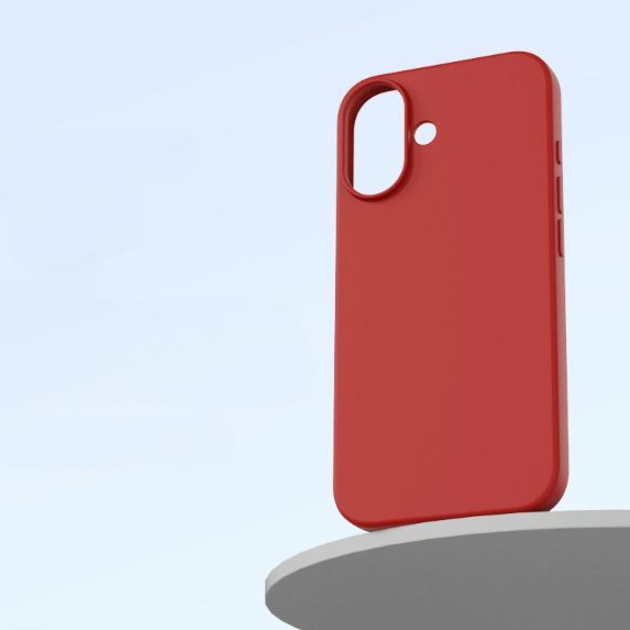 Чехол накладка силикон Silicone Case iPh 16 красный аналог