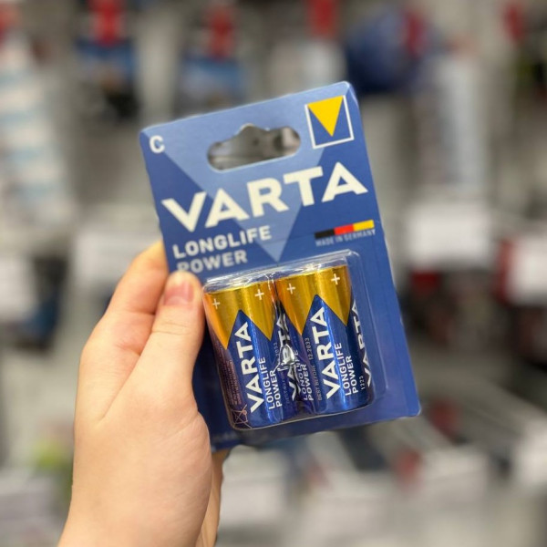 Батарейки VARTA Longlife Power LR14 C 2BL алкалиновые (щелочные) 2шт 4914