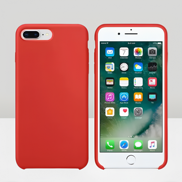 Чехол накладка силикон Silicone Case iPh 7/8 Plus красный аналог