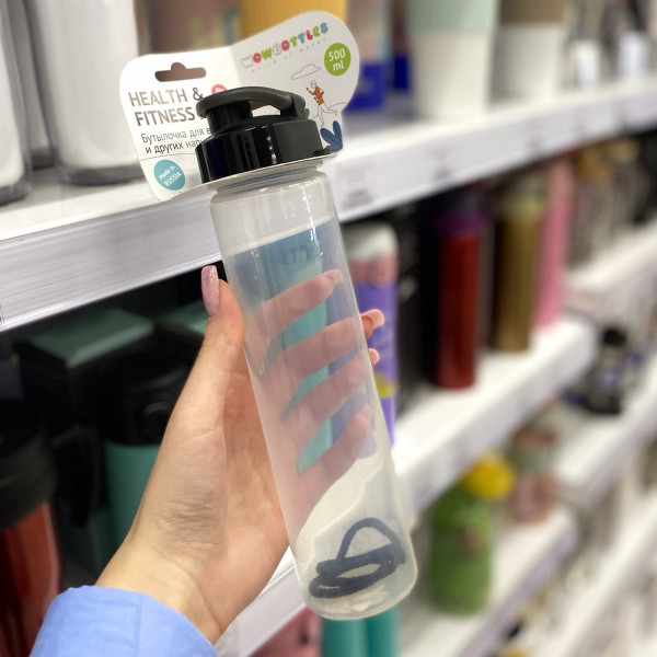 Бутылка для воды Wowbottles Health and Fitness straight пластик 500мл (цвета в ассорт) KK0160