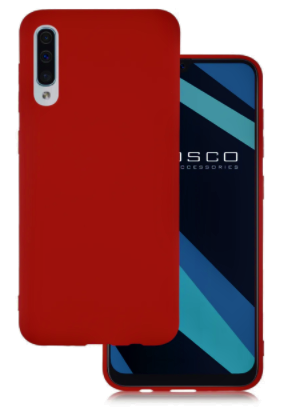 Чехол накладка силикон Silicone Cover Samsung Galaxy A30S/A50/A50S красный аналог