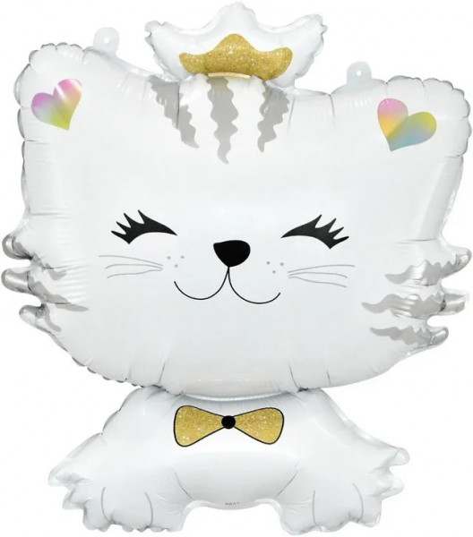 Шар воздушный фольга Falali 28" Фигура Котенок Принцесса 71*55см 23315P (3)
