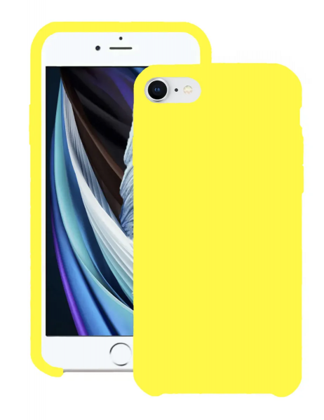 Чехол накладка силикон Silicone Case iPh 7/8/SE2/SE3 желтый аналог