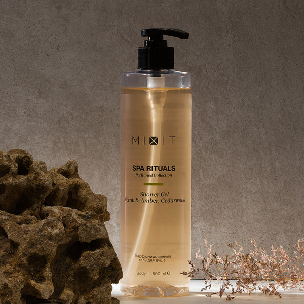 Гель для душа  MIXIT Spa Rituals парфюмированный нероли, амбра и кедр увлажняющий 500мл 52882