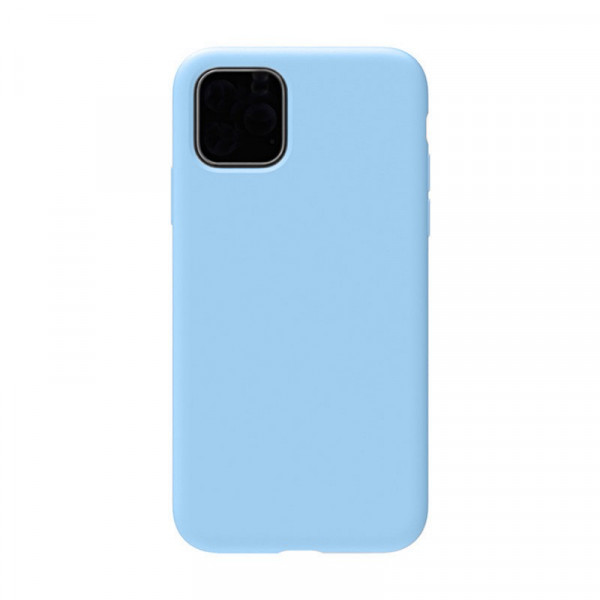 Чехол накладка силикон Silicone Case iPh 12/12 Pro голубой аналог