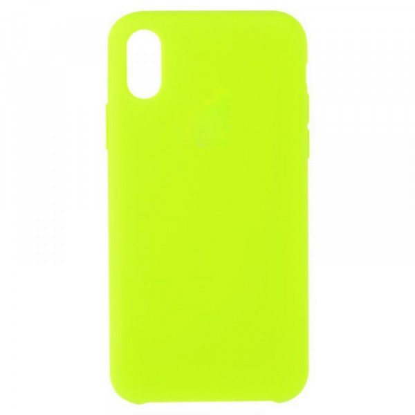 Чехол накладка силикон Silicone Case iPh XR салатовый аналог