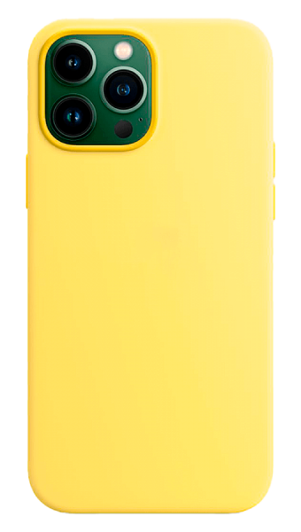 Чехол накладка силикон Silicone Case iPh 15 Pro Max желтый аналог