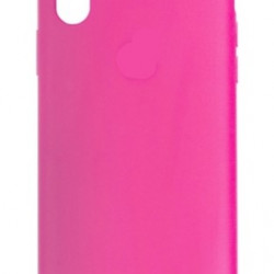 Чехол накладка силикон Silicone Case iPh X/XS темно-розовый аналог
