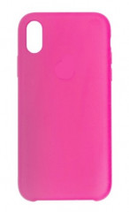 Чехол накладка силикон Silicone Case iPh X/XS темно-розовый аналог