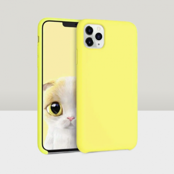 Чехол накладка силикон Silicone Case iPh 11 Pro Max лимонный аналог