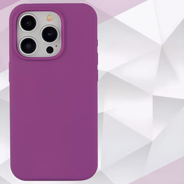 Чехол накладка силикон Silicone Case iPh 15 Pro Max фиолетовый аналог
