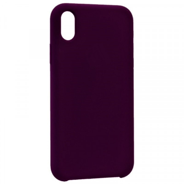 Чехол накладка силикон Silicone Case iPh XR фиолетовый аналог
