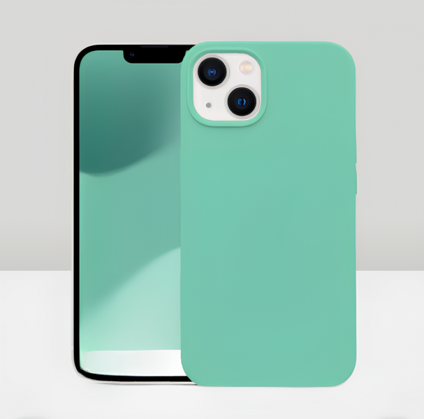 Чехол накладка силикон Silicone Case iPh 13 мятный аналог