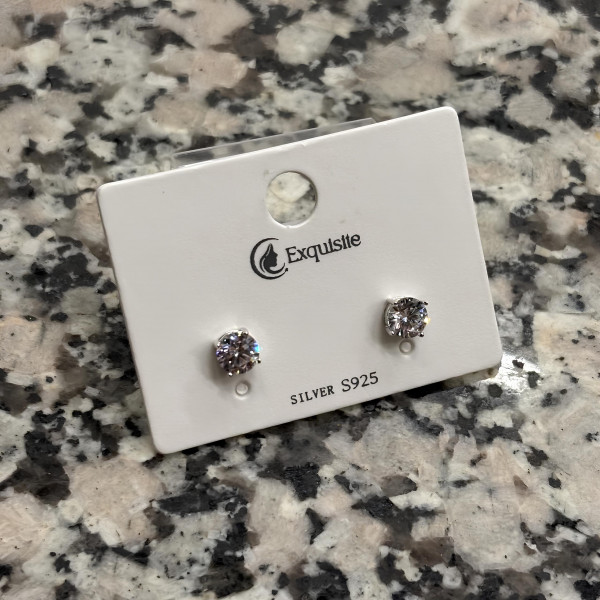 Серьги-пусеты LB Exqulslte Y1022A металл серебряные-